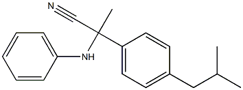 2-Anilino-2-(p-isobutylphenyl)propanenitrile Struktur