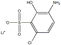 3-Amino-6-chloro-2-hydroxybenzenesulfonic acid lithium salt Struktur