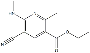 2-Methyl-5-cyano-6-methylaminopyridine-3-carboxylic acid ethyl ester Struktur