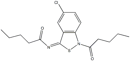 5-Chloro-1-valeryl-3(1H)-valerylimino-2,1-benzisothiazole Struktur