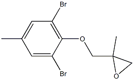 2,6-Dibromo-4-methylphenyl 2-methylglycidyl ether Struktur