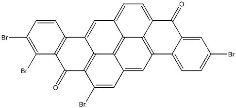 2,7,9,10-Tetrabromo-8,16-pyranthrenedione Struktur