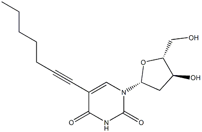 5-(1-Heptynyl)-2'-deoxyuridine Struktur