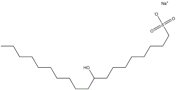 9-Hydroxynonadecane-1-sulfonic acid sodium salt Struktur