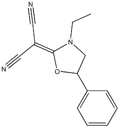 [3-Ethyl-5-phenyloxazolidin-2-ylidene]malononitrile Struktur