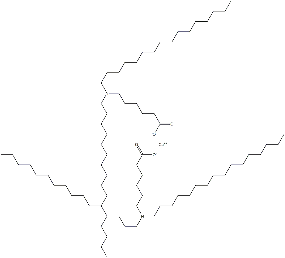 Bis[6-(dihexadecylamino)hexanoic acid]calcium salt Struktur