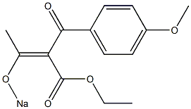 2-(p-Anisoyl)-3-sodiooxy-2-butenoic acid ethyl ester Struktur