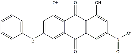 2-Anilino-4,5-dihydroxy-7-nitroanthraquinone Struktur