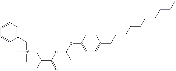 N,N-Dimethyl-N-benzyl-N-[2-[[1-(4-decylphenyloxy)ethyl]oxycarbonyl]propyl]aminium Struktur