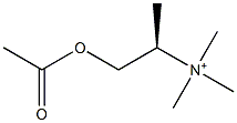 Trimethyl[(1R)-2-acetoxy-1-methylethyl]aminium Struktur