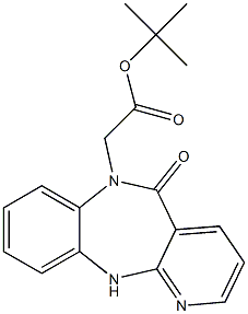 5,11-Dihydro-5-oxo-6H-pyrido[2,3-b][1,5]benzodiazepine-6-acetic acid tert-butyl ester Struktur