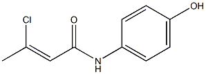 N-(4-Hydroxyphenyl)-3-chloro-2-butenamide Struktur