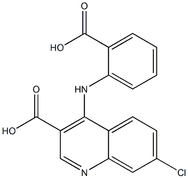 4-[(2-Carboxyphenyl)amino]-7-chloroquinoline-3-carboxylic acid Struktur