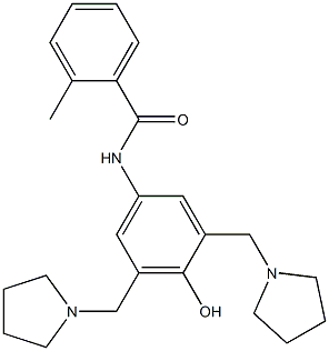 2-Methyl-N-[3,5-bis(1-pyrrolidinylmethyl)-4-hydroxyphenyl]benzamide Struktur