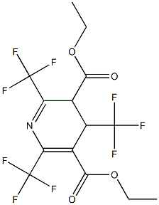 3,4-Dihydro-2,4,6-tris(trifluoromethyl)pyridine-3,5-dicarboxylic acid diethyl ester Struktur