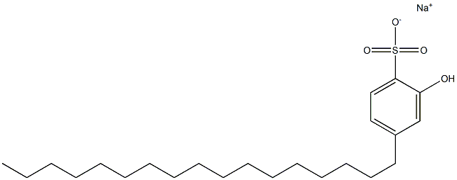 2-Hydroxy-4-heptadecylbenzenesulfonic acid sodium salt Struktur