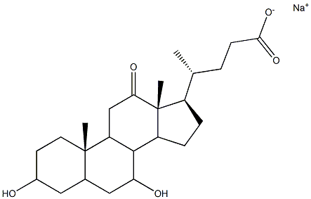 3,7-Dihydroxy-12-oxocholan-24-oic acid sodium salt Struktur