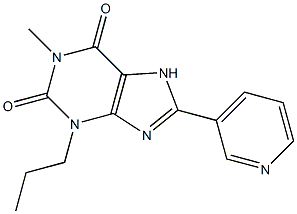 1-Methyl-3-propyl-8-(3-pyridinyl)xanthine Struktur