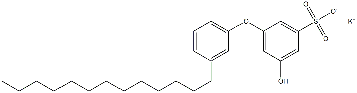 5-Hydroxy-3'-tridecyl[oxybisbenzene]-3-sulfonic acid potassium salt Struktur