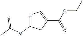 5-Acetyloxy-4,5-dihydrofuran-3-carboxylic acid ethyl ester Struktur