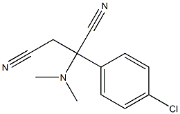 2-(4-Chlorophenyl)-2-(dimethylamino)butanedinitrile Struktur