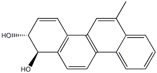 (1R,2R)-1,2-Dihydro-6-methylchrysene-1,2-diol Struktur