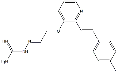 2-[[2-[(E)-2-(4-Methylphenyl)vinyl]-3-pyridyl]oxy]acetaldehyde amidino hydrazone Struktur