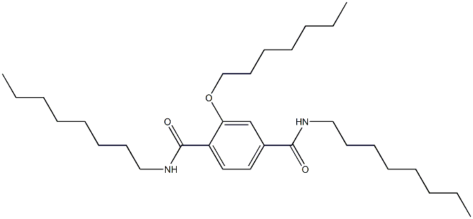 2-(Heptyloxy)-N,N'-dioctylterephthalamide Struktur