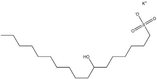 7-Hydroxyheptadecane-1-sulfonic acid potassium salt Struktur