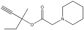 1-Piperidineacetic acid 1-ethynyl-1-methylpropyl ester Struktur