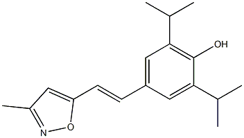 4-[(E)-2-(3-Methyl-5-isoxazolyl)ethenyl]-2,6-diisopropylphenol Struktur