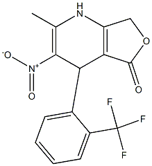 2-Methyl-3-nitro-4-[2-(trifluoromethyl)phenyl]-1,4-dihydrofuro[3,4-b]pyridin-5(7H)-one Struktur