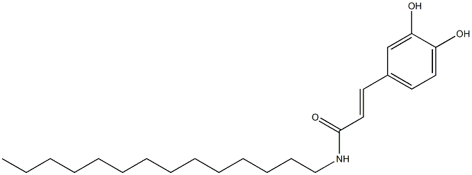 (E)-N-Tetradecyl-3-(3,4-dihydroxyphenyl)propenamide Struktur