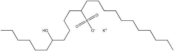 7-Hydroxytricosane-12-sulfonic acid potassium salt Struktur