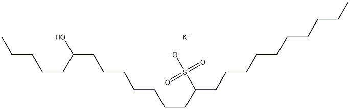 19-Hydroxytetracosane-11-sulfonic acid potassium salt Struktur