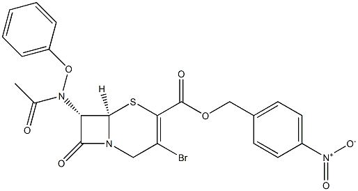 (6R,7S)-3-Bromo-7-(phenoxyacetylamino)cepham-3-ene-4-carboxylic acid (p-nitrobenzyl) ester Struktur