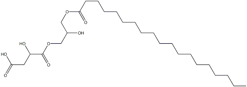 2-Hydroxybutanedioic acid hydrogen 1-[2-hydroxy-3-(nonadecanoyloxy)propyl] ester Struktur