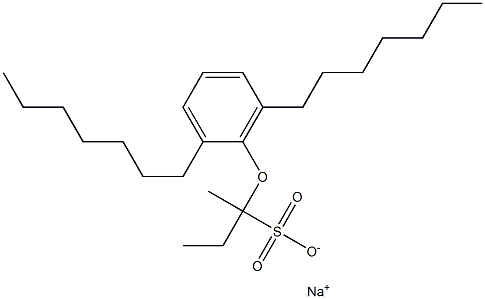 2-(2,6-Diheptylphenoxy)butane-2-sulfonic acid sodium salt Struktur