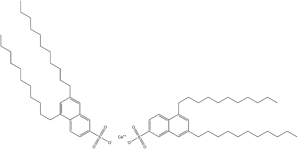 Bis(5,7-diundecyl-2-naphthalenesulfonic acid)calcium salt Struktur