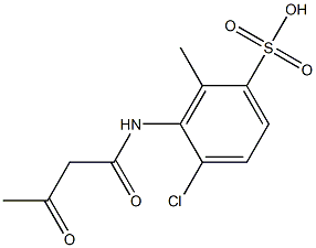 3-(Acetoacetylamino)-4-chloro-2-methylbenzenesulfonic acid Struktur