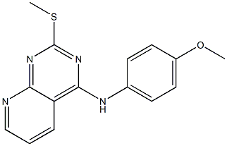 4-[4-Methoxyanilino]-2-(methylthio)pyrido[2,3-d]pyrimidine Struktur