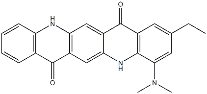 4-(Dimethylamino)-2-ethyl-5,12-dihydroquino[2,3-b]acridine-7,14-dione Struktur