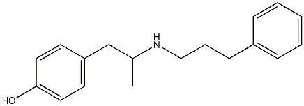 4-[2-(3-Phenylpropylamino)propyl]phenol Struktur