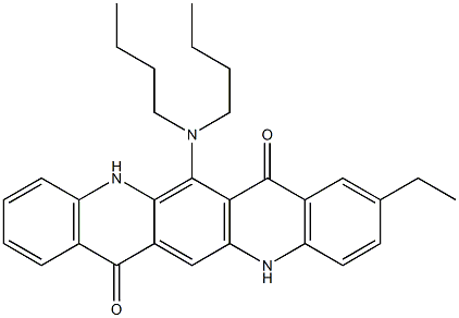 6-(Dibutylamino)-9-ethyl-5,12-dihydroquino[2,3-b]acridine-7,14-dione Struktur