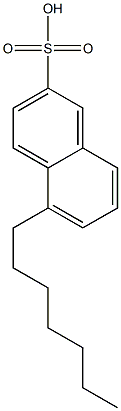 5-Heptyl-2-naphthalenesulfonic acid Struktur