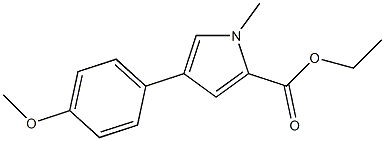 1-Methyl-4-(4-methoxyphenyl)-1H-pyrrole-2-carboxylic acid ethyl ester Struktur