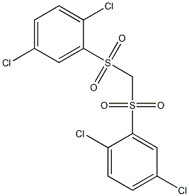 Bis(2,5-dichlorophenylsulfonyl)methane Struktur