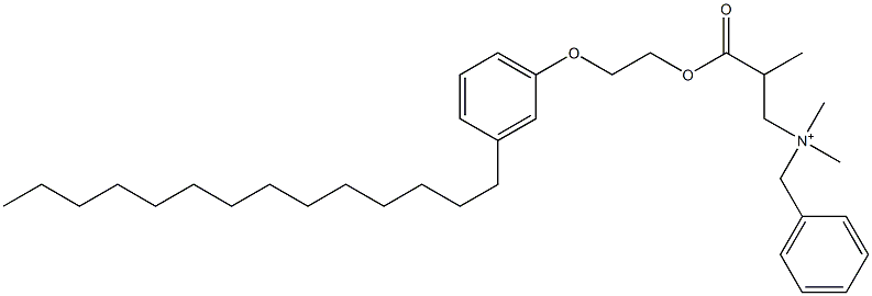 N,N-Dimethyl-N-benzyl-N-[2-[[2-(3-tetradecylphenyloxy)ethyl]oxycarbonyl]propyl]aminium Struktur