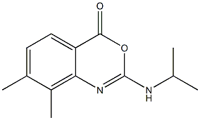 2-Isopropylamino-7-methyl-8-methyl-4H-3,1-benzoxazin-4-one Struktur