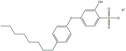 3-Hydroxy-4'-octyl[oxybisbenzene]-4-sulfonic acid potassium salt Struktur